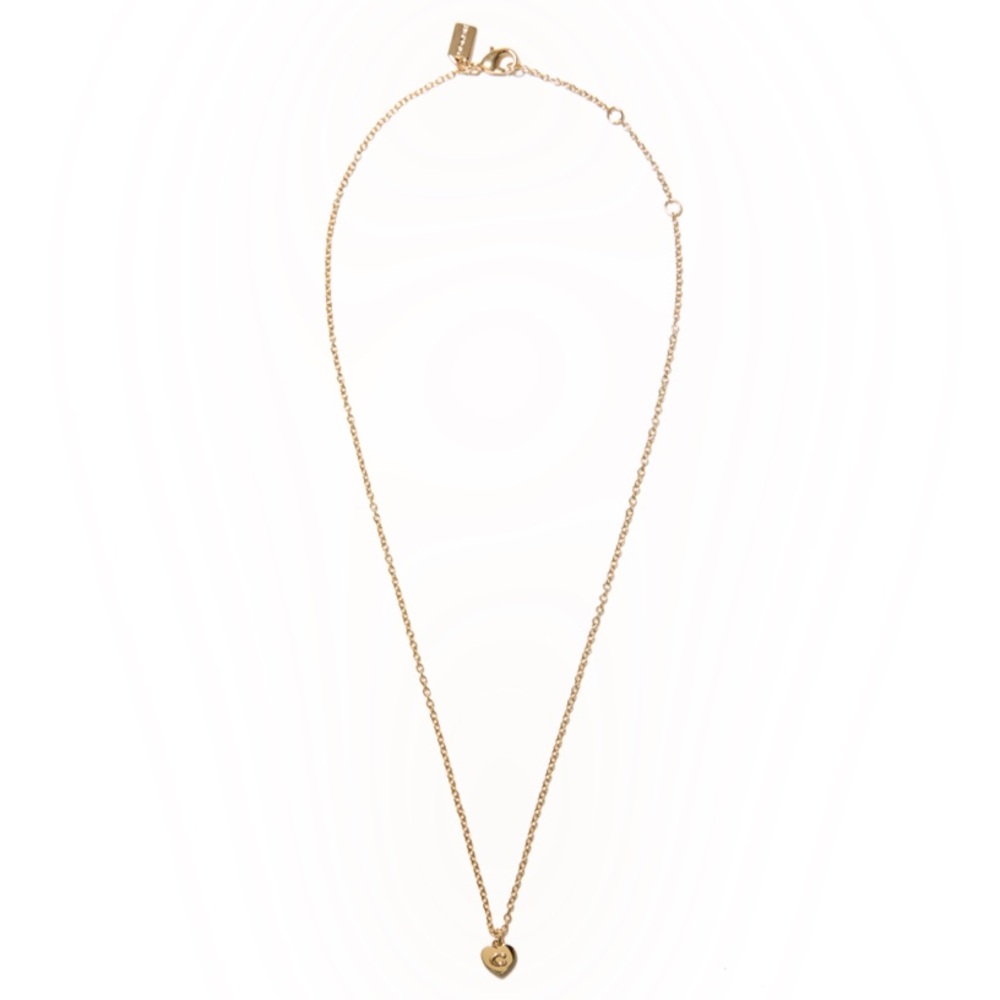 Coach Brass Heart Necklace in Gold - Picture 1 of 5